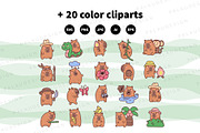 Cute Capybara Jungle Adventure, an Animal Illustration by Palau (Thumbnail 10 of 12)