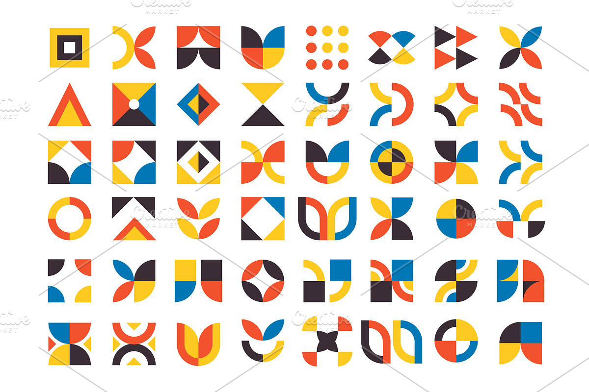 Geometric mosaic, Bauhaus, an Object Illustration by Things for designers