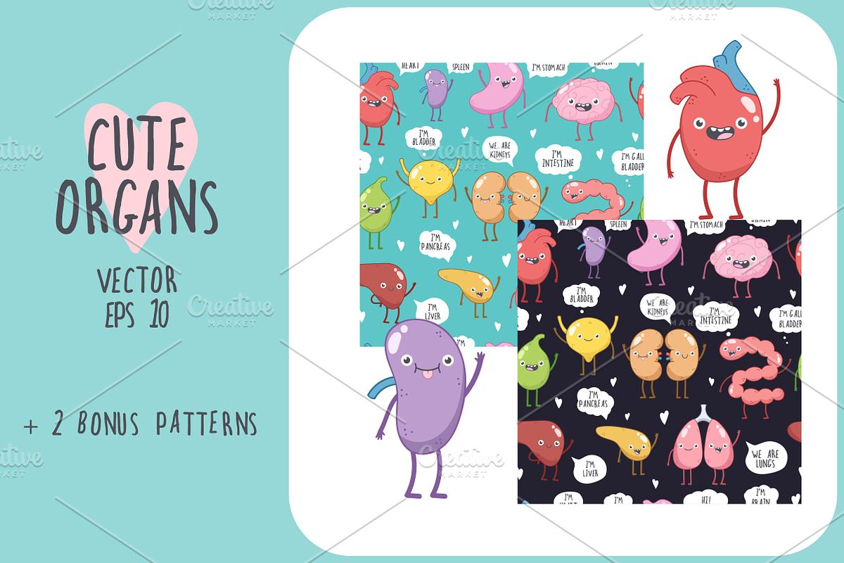 Cute Organs, a Healthcare Illustration by Imaginasty (Photo 3 of 3)