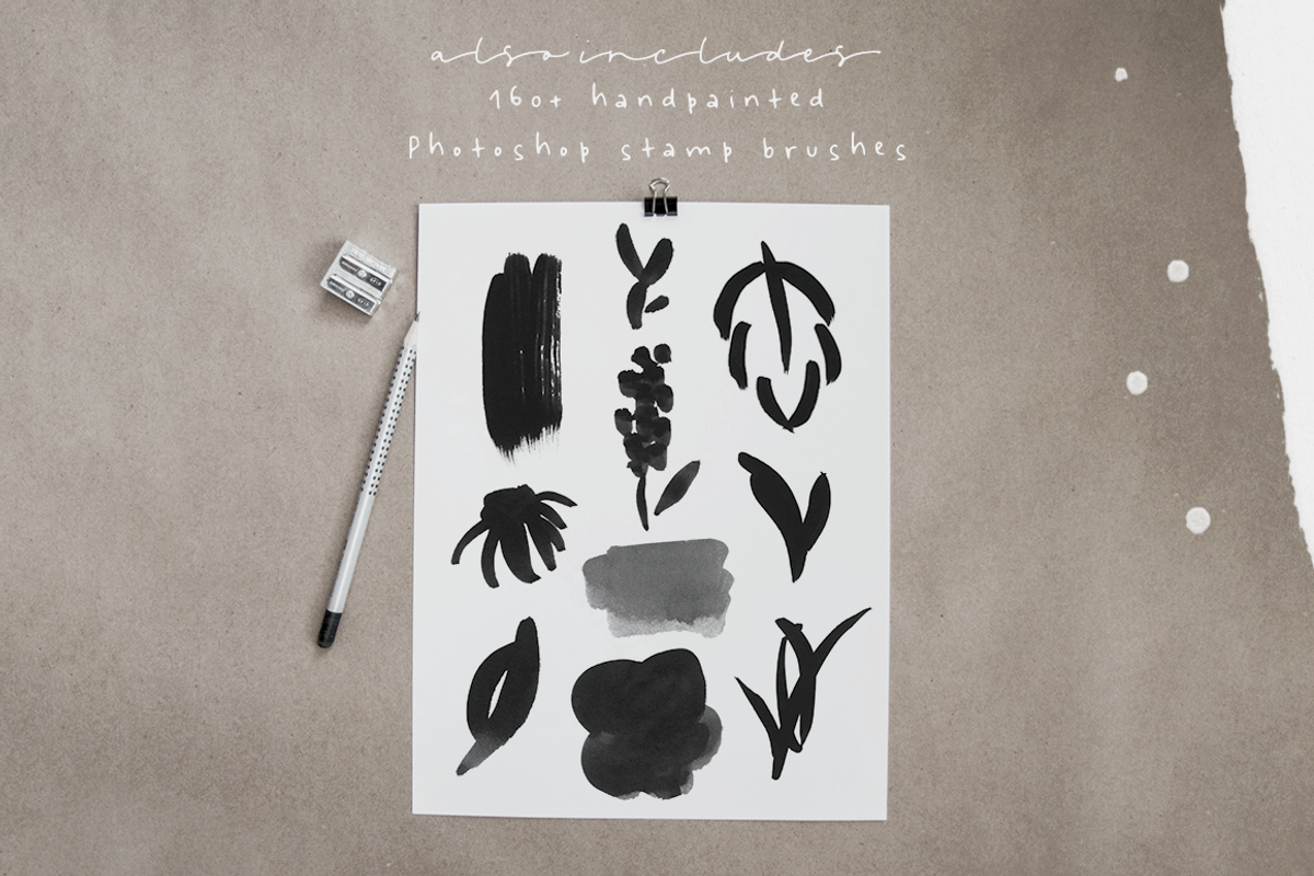 Leaves and Twigs font trio & extras, a Script Font by Ana's Fonts (Photo 10 of 17)