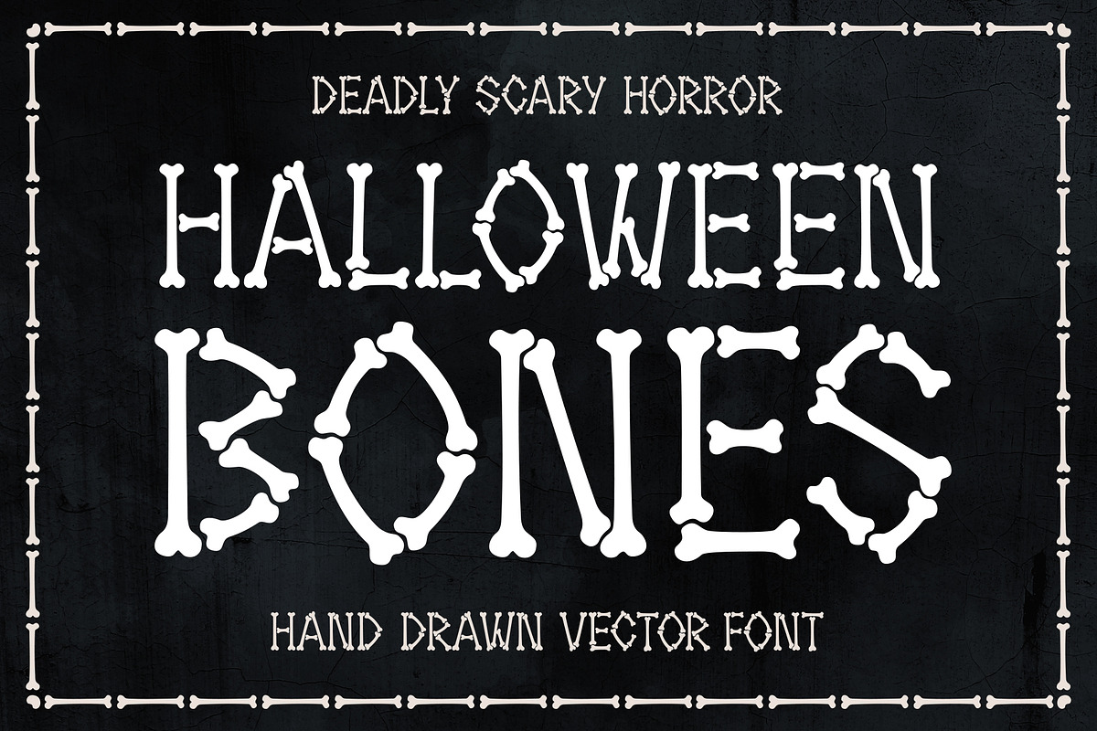 Halloween Bones vector font, an Object Illustration by Ledokolua (Photo 1 of 2)