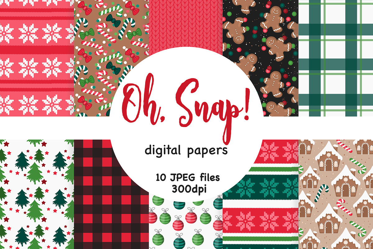 Oh Snap Patterns, a Pattern Graphic by GlamArtZhanna (Photo 1 of 4)