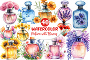 Perfume Scents with Flowers Clipart, an Illustration by Dream Creation (Thumbnail 1 of 7)
