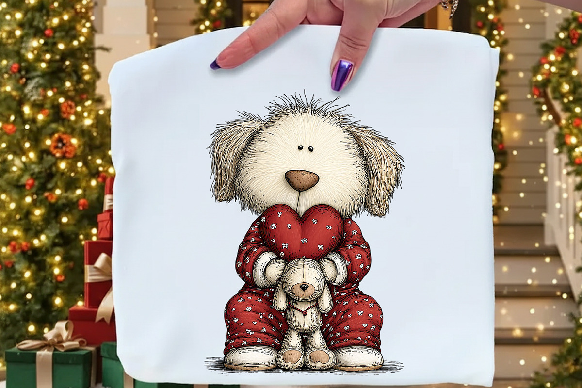 Winter Pijama Dog Clipart, an Illustration by Craft Nest (Photo 9 of 10)