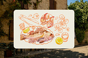 La Mer Mediterranean Seafood Graphic, a Food Illustration by Volha Studio (Thumbnail 7 of 15)