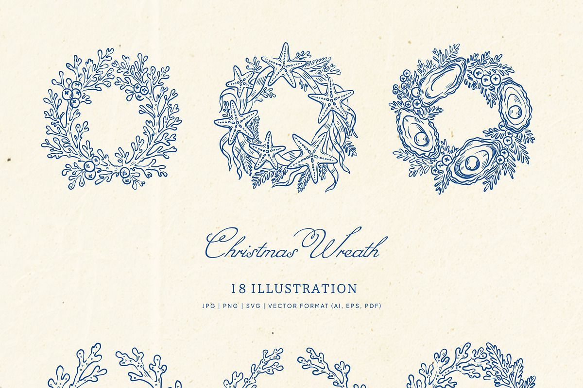 Coastal Christmas Illustration Kit, a Seasonal Illustration by KetteCreate (Photo 10 of 21)