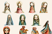 BIBLICAL CHARACTERS CLIPART BUNDLE, a Person Illustration by Daring Digies (Thumbnail 5 of 9)