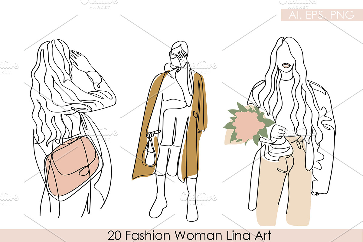 Women fashion art. Fashion vector, a Person Illustration by velychko.ua (Photo 11 of 11)