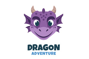 Cute Dragon Adventure Logo