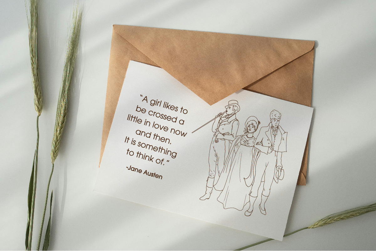 Jane Austen Inspired Line Art, a Person Illustration by Miriam Furniss Designs (Photo 2 of 13)