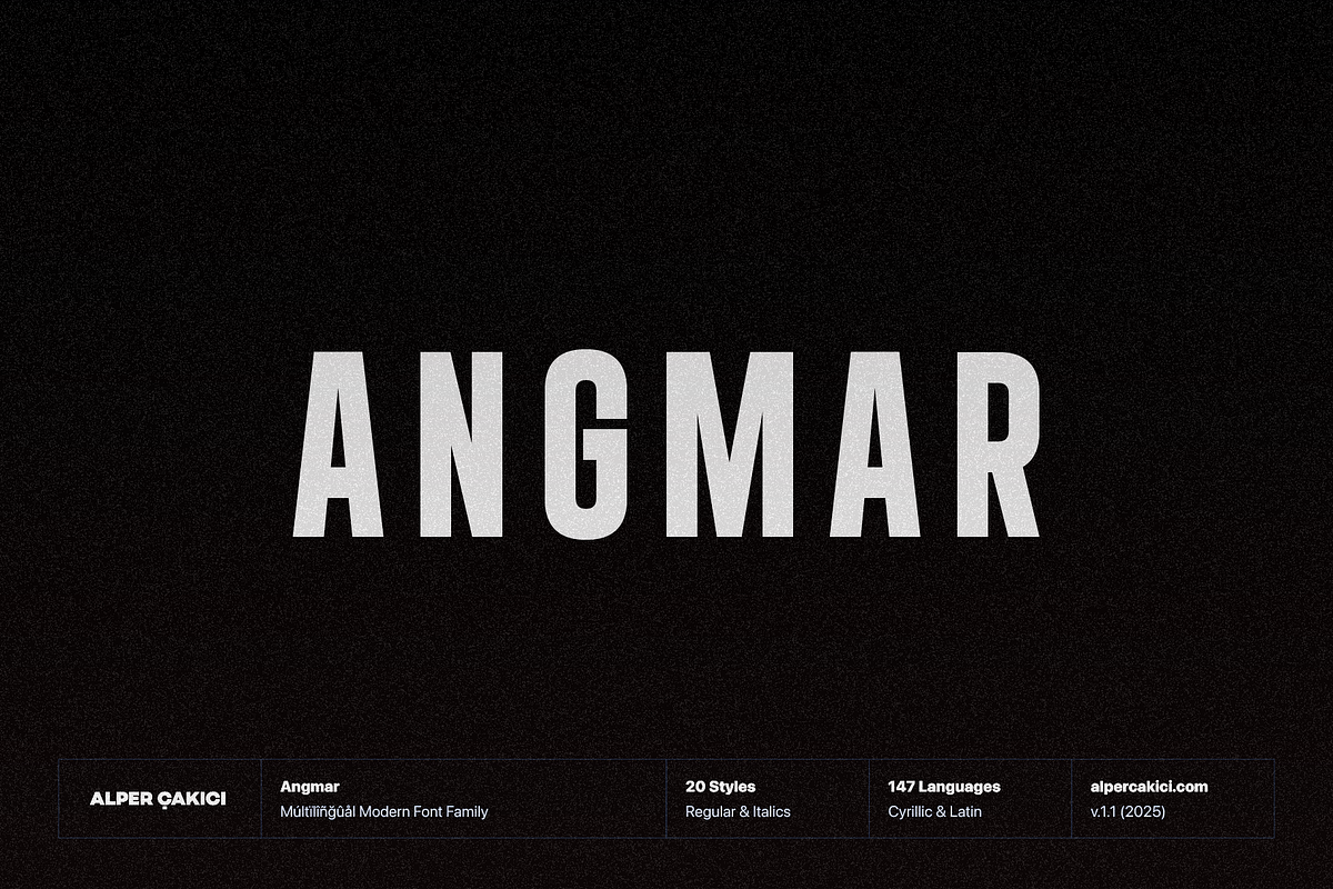 Angmar - A Powerful Font Family, a Sans Serif Font by alpercakici (Photo 1 of 14)