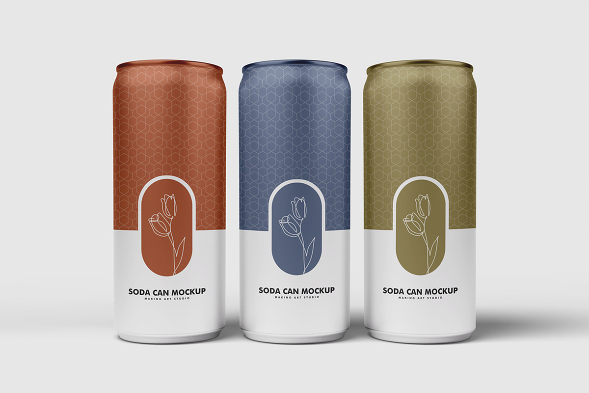 Realistic Soda Can Mockup PSD, a Cups & Container Mockup by MA-KING_ART (Photo 3 of 5)