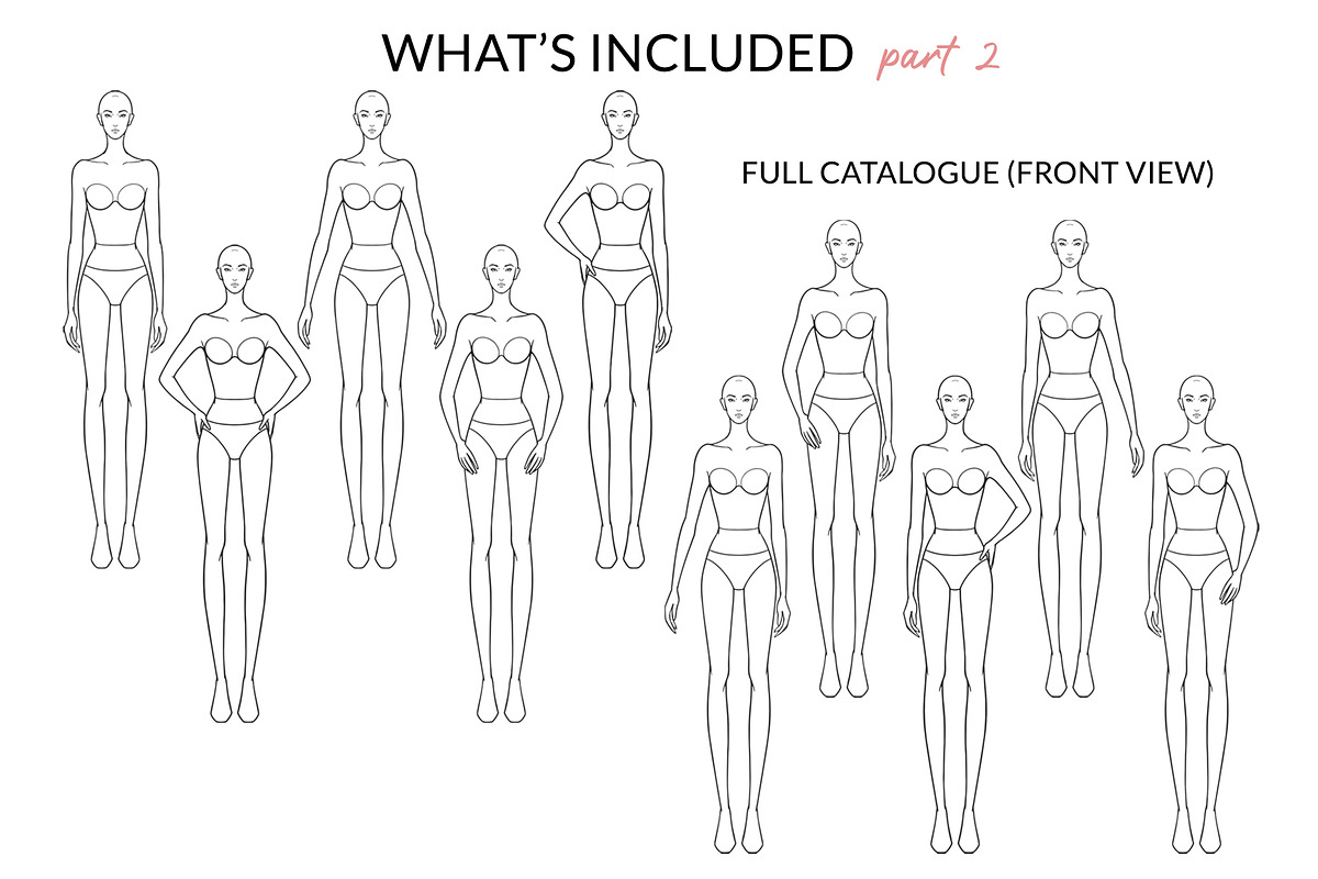 Straight Poses Expanded Pack Female, a Person Illustration by Art by Lin (Photo 3 of 8)
