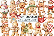 Cute Christmas Gingerbread Man Clipa, an Illustration by Rose Art (Thumbnail 1 of 7)