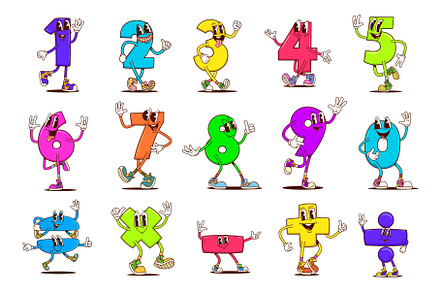 Math number digit groovy characters