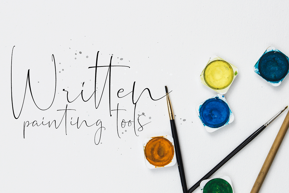 Agustrush, a Script Font by GRAPHICPRESS (Photo 5 of 9)