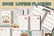 Book Journal Planner Editable, a Design Template by Little Wren Illustrates (Thumbnail 1 of 3)