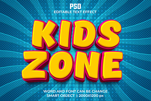 Kids zone 3d Psd Text Effect, a Layer Style Add-On by bdrobin