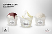 Clear Sundae Cups with Lids Mockup, a Cups & Container Mockup by INCDesign (Thumbnail 6 of 14)