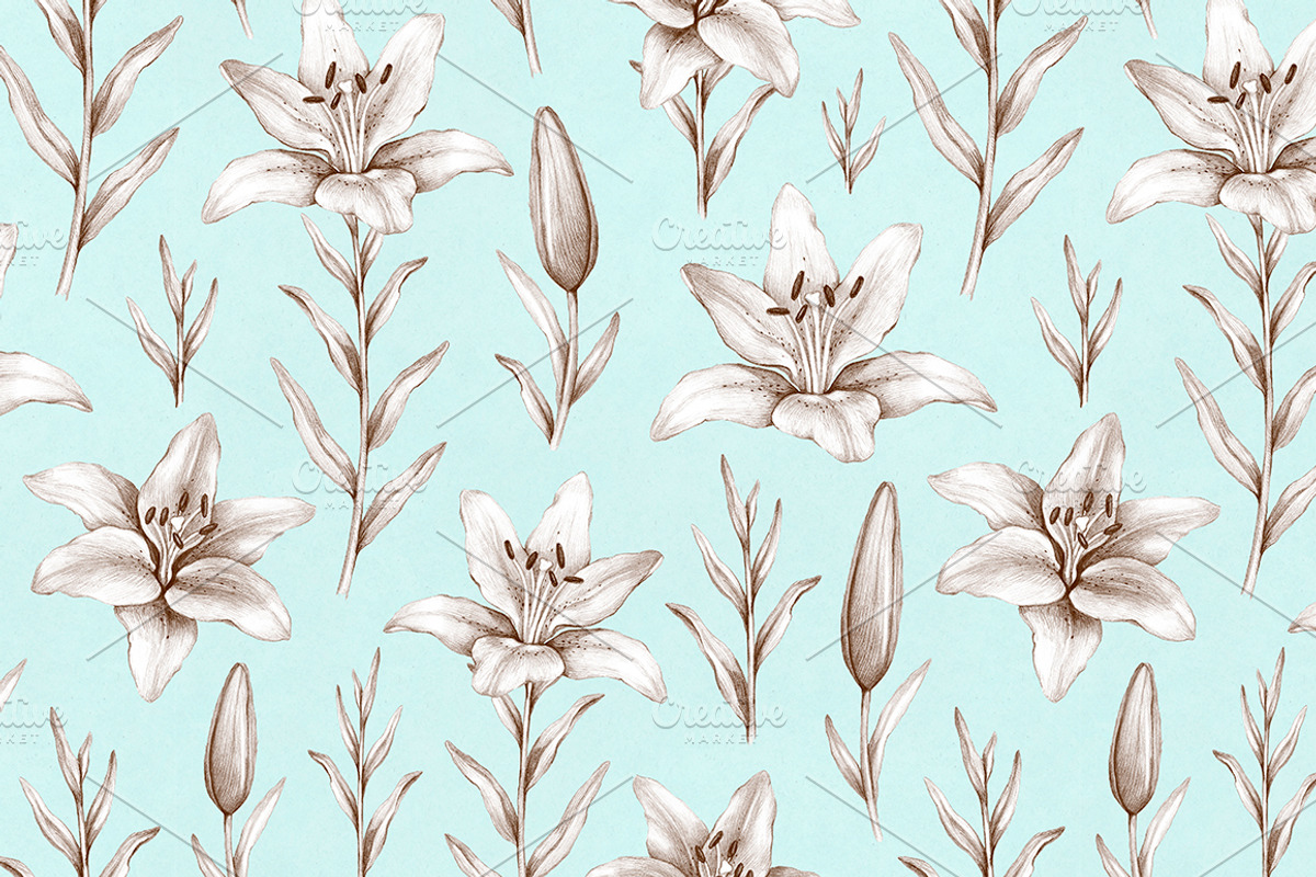 Illustrations of Lilies, a Texture Illustration by Sundra (Photo 8 of 10)