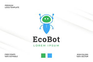 Eco Robot Logo Template