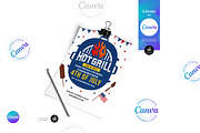 4th Of July BBQ Party Flyer, a Flyer Template by Aam360 (Thumbnail 2 of 3)