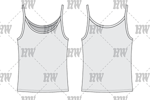 Spaghetti Strap Tank Fashion Flat