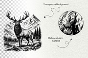 Elk Scenes SVG Graphics, an Animal Illustration by DENIDigitalArtSudio (Thumbnail 6 of 6)