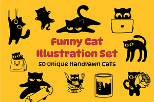 Funny Cat - Illustration Cat, an Animal Illustration by Invisual Studio