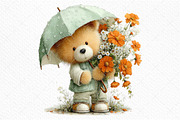 Spring Teddy Bear Clipart Png, an Illustration by Craft Nest (Thumbnail 11 of 11)