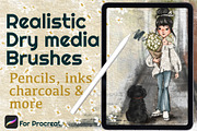 Realistic Dry Media Procreate Brush, a Brush Add-On by HabitusDesigns (Thumbnail 1 of 8)