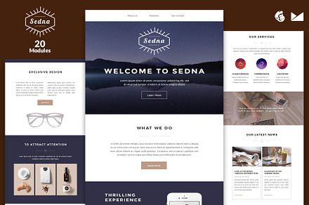 Responsive HTML Email Template | Email Templates ~ Creative Market