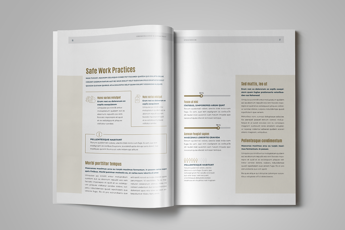 COVID-19 Company Policy, a Brochure Template by StockInDesign (Photo 7 of 10)