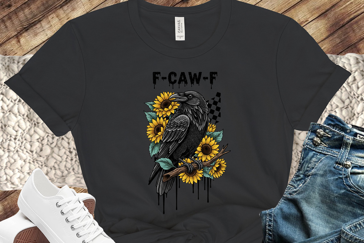 Crow Raven PNG, F-CAW-F Funny Hallow, an Illustration by designcity5 (Photo 4 of 8)