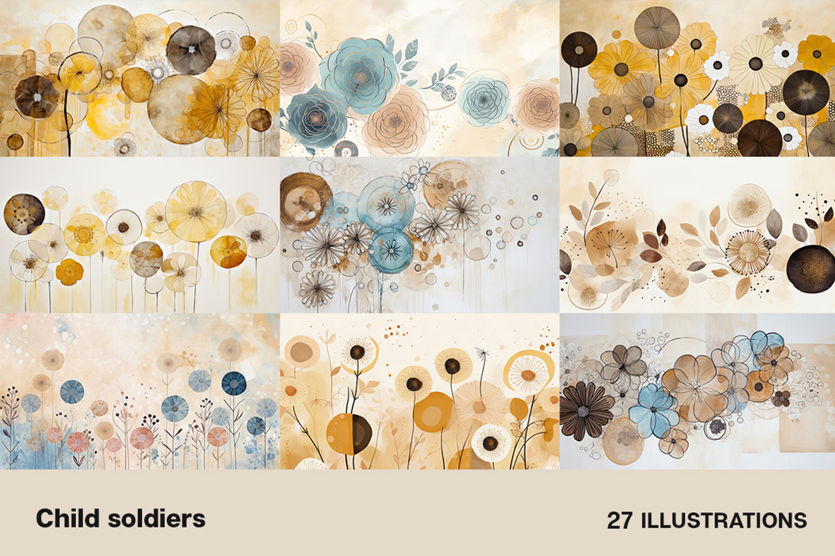 Bohemian flowers. Collection, a Decorative Illustration by Handmadefont (Photo 2 of 9)
