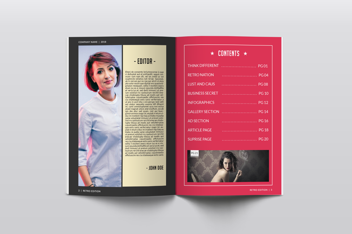 Retro Style Business Newsletter, a Brochure Template by Jaisivakumar (Photo 4 of 16)