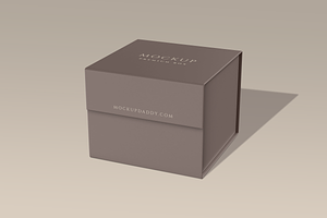 Small Square Premium Box Mockup