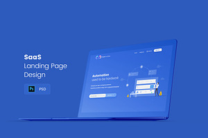SaaS Workflow Landing PSD Template
