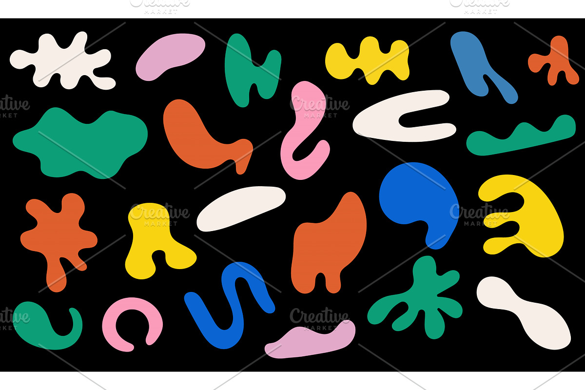 Abstract Colorful Organic Shapes Set, an Illustration by Gentle Studio