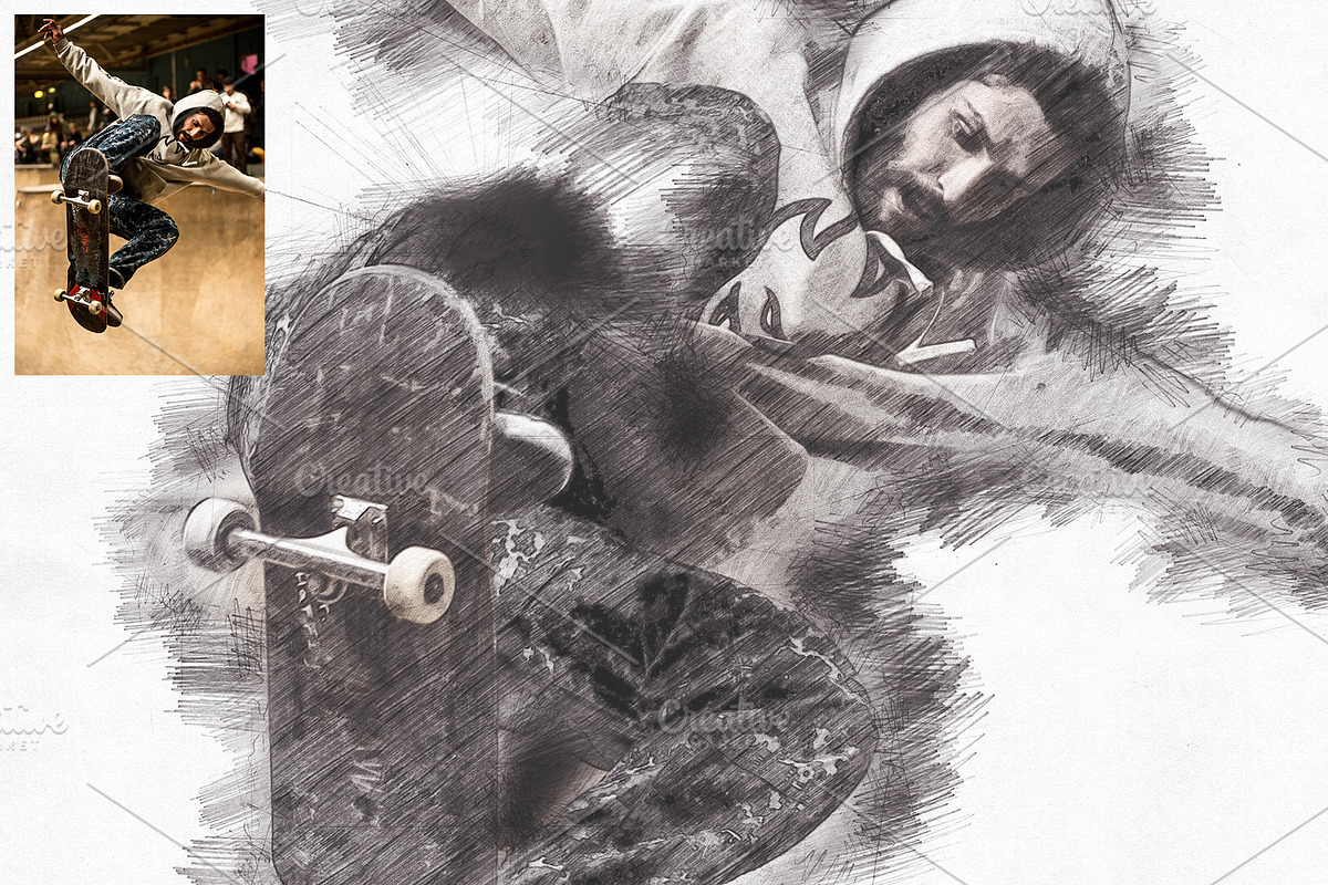 Pencil Sketch Photoshop Action, an Action Add-On by AndriyFM (Photo 13 of 15)