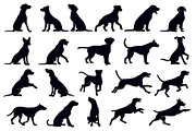 Collection of dog silhouettes, an Illustration by Creative_View (Thumbnail 2 of 5)
