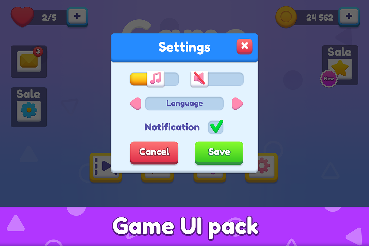 Purple GUI game pack, an UI Kit Template by KartInnka (Photo 13 of 13)