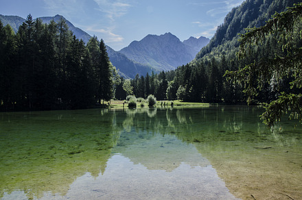 Wooden Pier On The Lake Featuring Mountains Sky And Forest preview 5