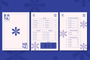 Blue Symbol Cafe Menu, a Templates & Theme by wavebreak