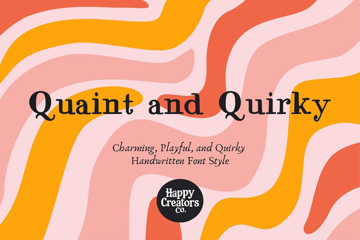 Quaint and Quirky Font, a Handwritten Font by Happy Creators Co. (Photo 1 of 5)
