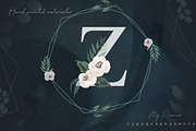 Watercolor Floral Graphics & Letters, a Texture Illustration by Pixavics (Thumbnail 1 of 8)