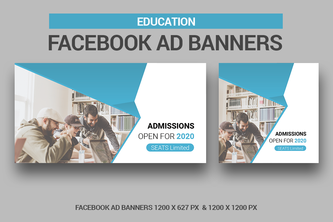 Education Facebook Ad Banners, a Social Media Template by UNIK Agency