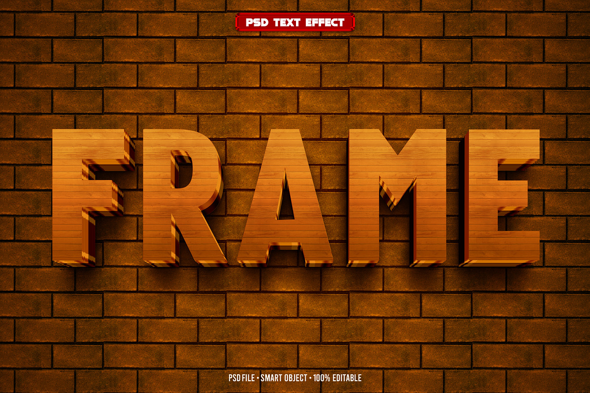 Frame 3D editable text effect, a Layer Style Add-On by Hello Muh (Photo 1 of 2)