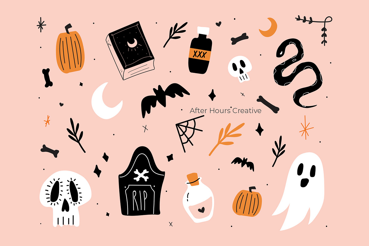 Hand Drawn Halloween Bundle, an Illustration by After Hours Creative (Photo 2 of 5)