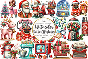 Retro Christmas Clipart, an Illustration by OK Design (Thumbnail 1 of 5)
